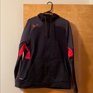 Nike full zip hooded sweatshirt